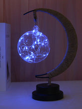 Lade das Bild in den Galerie-Viewer, Led Lampe Sterne Mond Nachtlicht Rattan Ball Weihnachten
