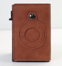 Lade das Bild in den Galerie-Viewer, AirTag Wallet Anti Theft Bullet Card Bag Multifunktionaler Rfid-Kartenhalter Herren Leder Slim Wallets für Airtag Air Tag
