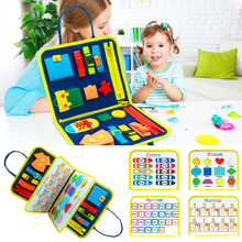 Lade das Bild in den Galerie-Viewer, Neues Busy Book Kinder Busy Board Dressing und Buttoning Lernen Baby Früherziehung Vorschule Sensorisches Lernspielzeug
