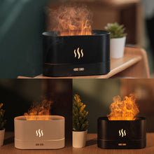 Lade das Bild in den Galerie-Viewer, Aroma-Diffusor mit Flammen-Licht-Nebel-Luftbefeuchter Aromatherapie-Diffusor mit wasserlosem Auto-Off-Schutz für Spa-Heim-Yoga-Büro
